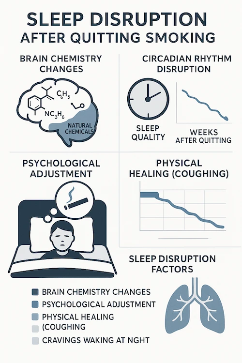 reasons why quitting smoking may cause sleep disturbances